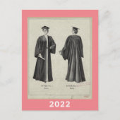 Vintager Abschluss Frauen Oberteil + Garn 2022 Ros Postkarte (Vorderseite)