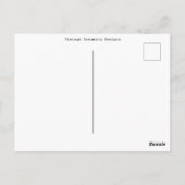 Vintager Abschluss Frauenkappe + Schwarz Postkarte (Rückseite)