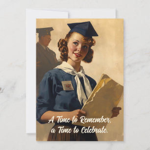 Vintager Abschluss, Glückwunsch Ankündigung