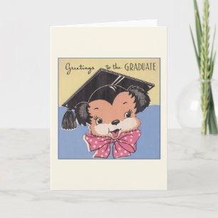 Vintager Abschluss Grußkarte Karte