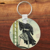 Vintager Abschluss, Klettern der Unternehmensleite Schlüsselanhänger (Vorderseite)