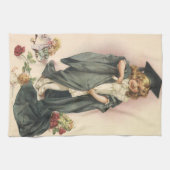 Vintager Abschluss, Mädchen mit einer Kappe und ei Geschirrtuch (Horizontal)