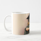 Vintager Abschluss, Mädchen mit einer Kappe und ei Kaffeetasse (Links)