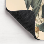 Vintager Abschluss, Mädchen mit einer Kappe und ei Mousepad (Ecke)