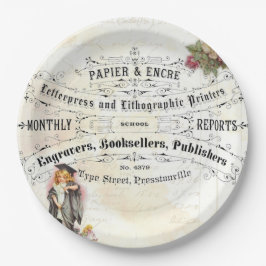 Vintager Abschluss-niedlicher Pappteller