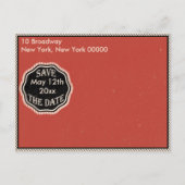 Vintager Abschluss Save the Date Ankündigungspostkarte (Rückseite)