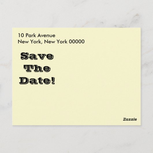 Vintager Abschluss Save the Date Postkarte (Rückseite)