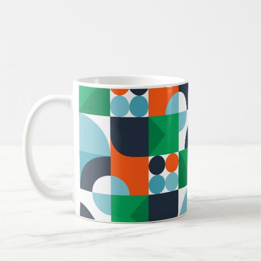 Vintager abstrakter Hintergrund Kaffeetasse (Links)