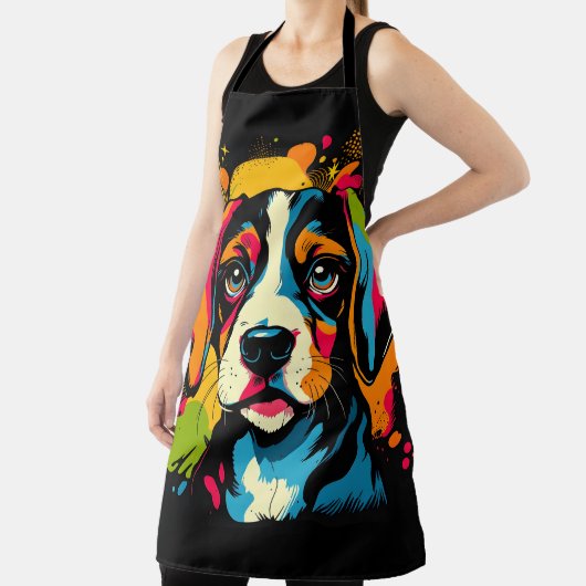 Vintager Abstrakter Hund Schürze (InSitu)