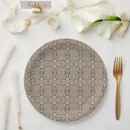 Vintager Abstrakter Quarzstein Naturstein Pappteller (Hochzeit)