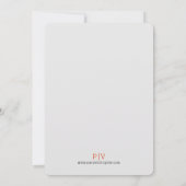 Vintager Abstrakter Rahmen Letterpress Style Weddi Einladung (Rückseite)