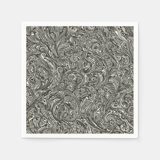 Vintager Abstrakter Swirl Serviette (Vorderseite)