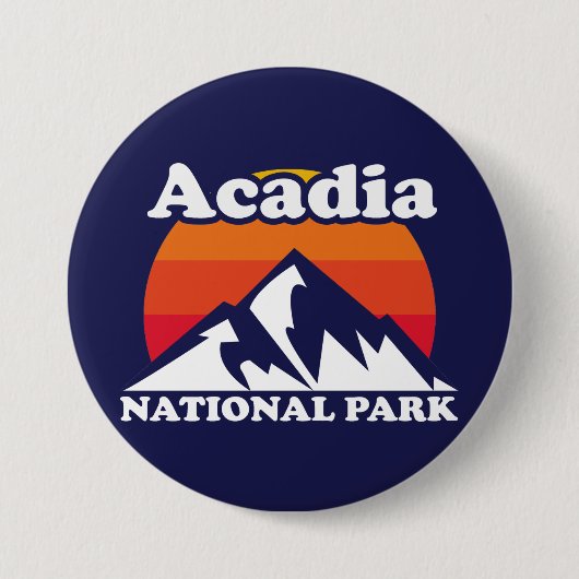 Vintager Acadia-Nationalpark Button (Vorderseite)