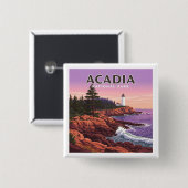 Vintager Acadia-Nationalpark Button (Vorne & Hinten)