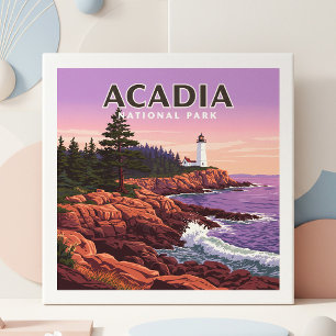 Vintager Acadia-Nationalpark Fliese