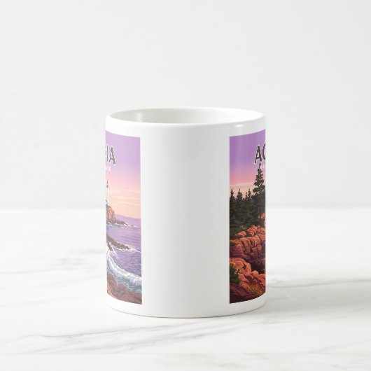 Vintager Acadia-Nationalpark Kaffeetasse (Mittel)