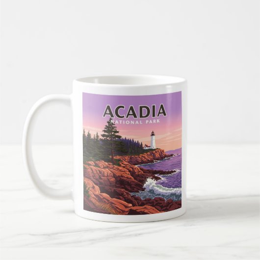 Vintager Acadia-Nationalpark Kaffeetasse (Links)