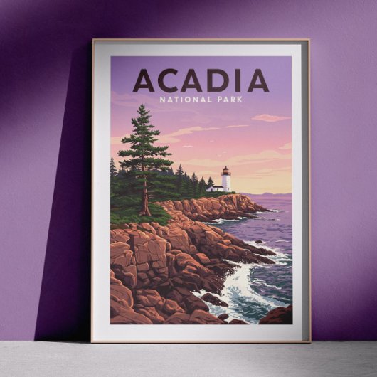 Vintager Acadia-Nationalpark Poster