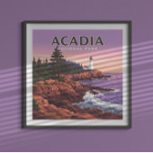 Vintager Acadia-Nationalpark Poster