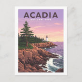 Vintager Acadia-Nationalpark Postkarte (Vorderseite)