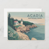 Vintager Acadia Nationalpark Postkarte Vintag (Vorne/Hinten)