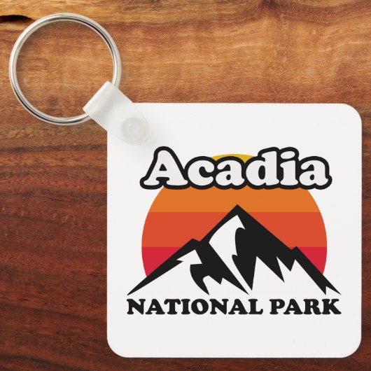 Vintager Acadia-Nationalpark Schlüsselanhänger (Vorderseite)
