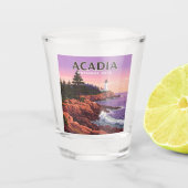 Vintager Acadia-Nationalpark Schnapsglas (Vorderseite)