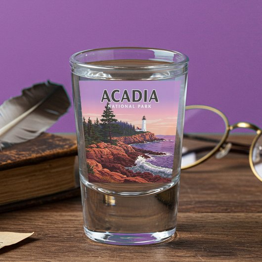 Vintager Acadia-Nationalpark Schnapsglas