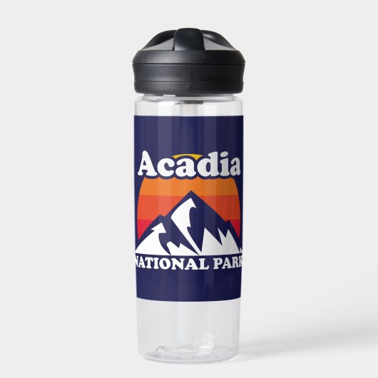 Vintager Acadia-Nationalpark Trinkflasche (Vorderseite)