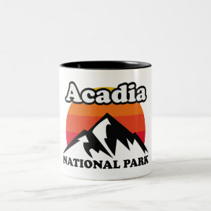 Vintager Acadia-Nationalpark Zweifarbige Tasse