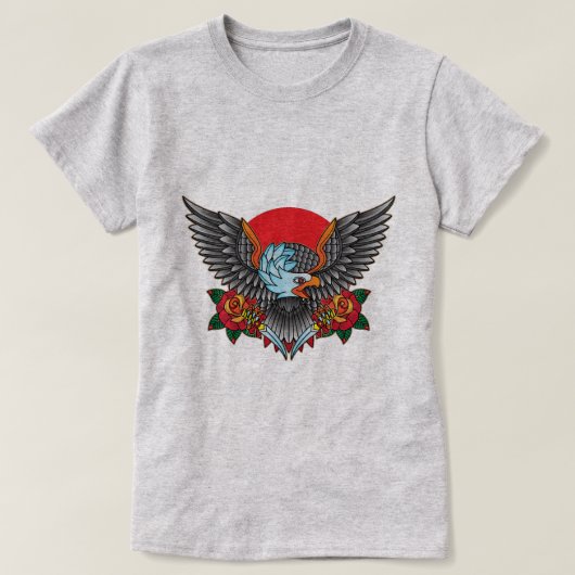 Vintager Adler Tattoo T - Shirt (Design vorne)