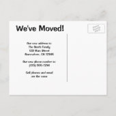 Vintager Adresswechsel, Piratenschiff Ankündigungspostkarte (Rückseite)