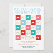 Vintager Adventskalender personalisieren Einladung (Vorderseite)