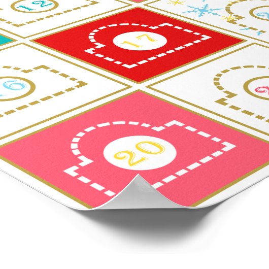 Vintager Adventskalender Poster (Ecke)