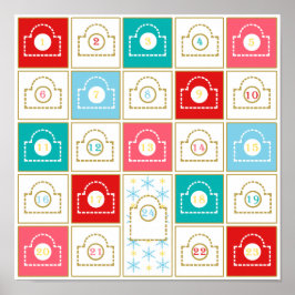 Vintager Adventskalender Poster