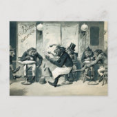 Vintager Affe Bar Postkarte (Vorderseite)