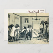 Vintager Affe-Barber-Shop Postkarte (Vorne/Hinten)