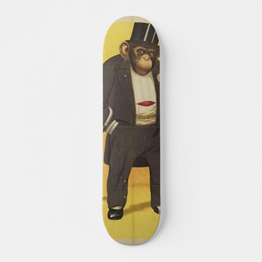 Vintager Affe in der Tuxedoskateboard-Plattform Skateboard (Vorne)