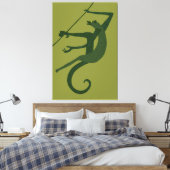Vintager Affe Leinwanddruck (Insitu (Schlafzimmer))