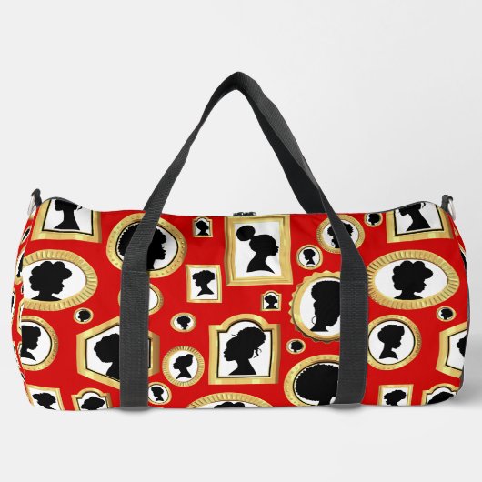 Vintager afrikanischer Cameo Duffle Bag (Vorderseite)