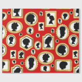 Vintager afrikanischer Cameo Geschenkpapier (Flach)