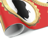 Vintager afrikanischer Cameo Geschenkpapier (Rolleneckpunkt)