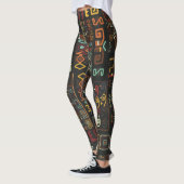 Vintager Afrikanischer Doodle Leggings (Links)