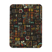 Vintager Afrikanischer Doodle Magnet (Vertikal)