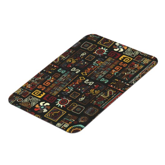 Vintager Afrikanischer Doodle Magnet (Linke Seite)