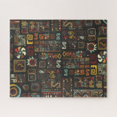 Vintager Afrikanischer Doodle Puzzle (Horizontal)