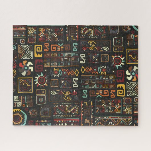 Vintager Afrikanischer Doodle Puzzle (Horizontal)