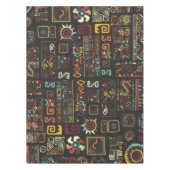 Vintager Afrikanischer Doodle Tischdecke (Vorderseite)