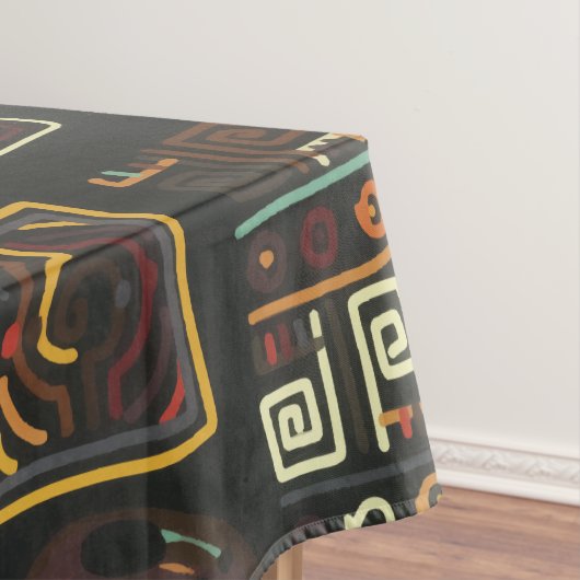 Vintager Afrikanischer Doodle Tischdecke (Beispiel)