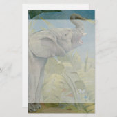 Vintager afrikanischer Elefant im Dschungel, EJ De Briefpapier (Vorne/Hinten)